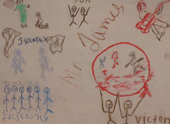 1)	Artwork created by child resettled by the IRC in Boise